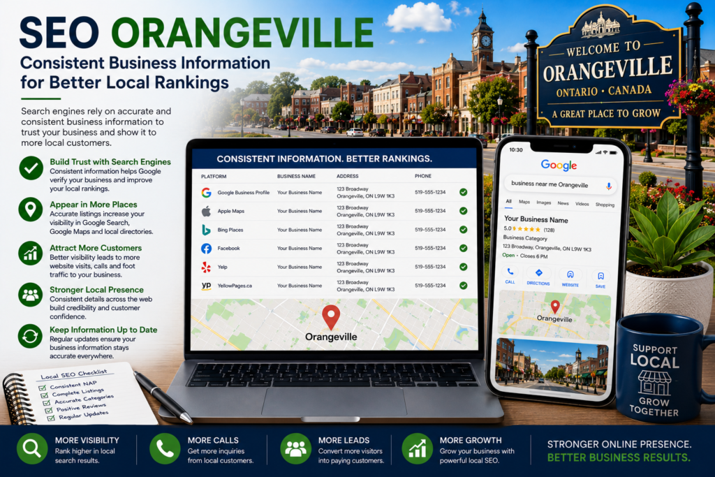 SEO Orangeville helping businesses improve Google rankings through consistent business listings.