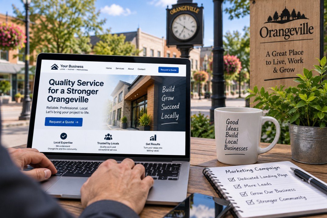 Landing pages for Orangeville businesses